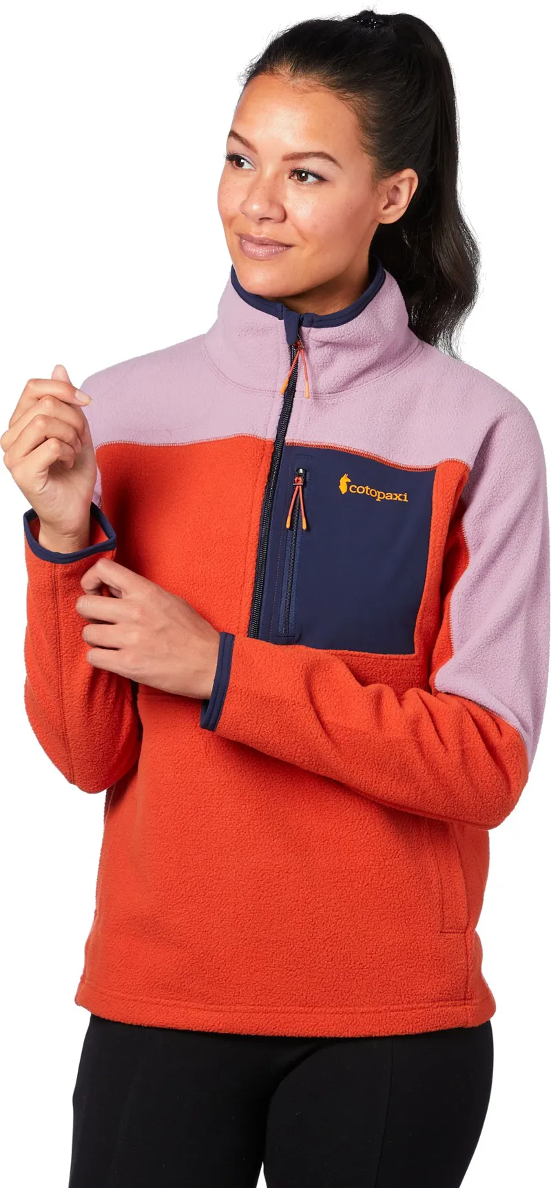 Cotopaxi Womens Dorado Half-Zip Fleece Jacket - Plum-Cayenne-4